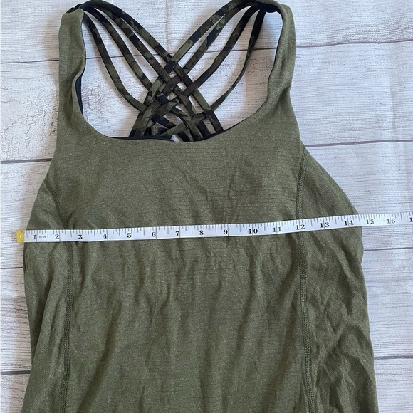 Lululemon Athletica Olive Green Wild Tank Strappy Top - Picture 5 of 6